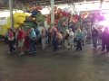 Exploring all the costumes and floats in Mardi Gras World!