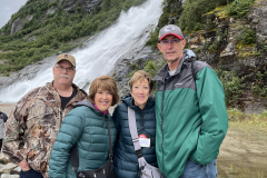 Mendenhall Glacer and waterfall.