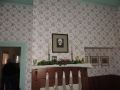 fireplace w optical illusion print