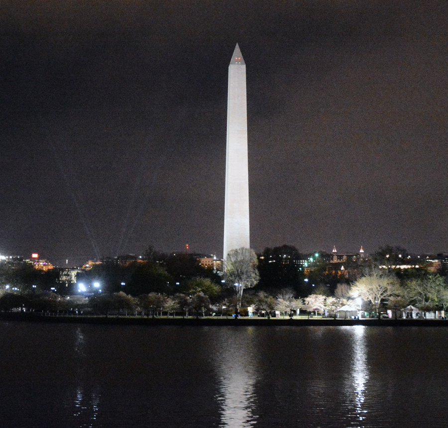 Washington Monument at night jm
